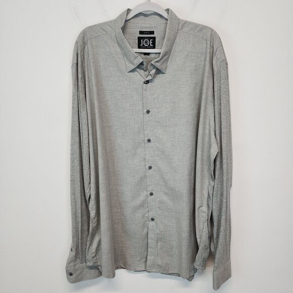 Joseph Abboud Slim Fit Button Up Shirt Mens 3XLT Gray Long Sleeve Modal Blend - Picture 1 of 12